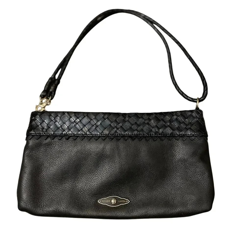 Leather Elliott Lucca Womens Black Purse Crossbody/Shoulder bag Classic Timeless